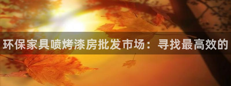 杏耀平台注册登录：环保家具喷烤漆房批发市场：寻找最高效的